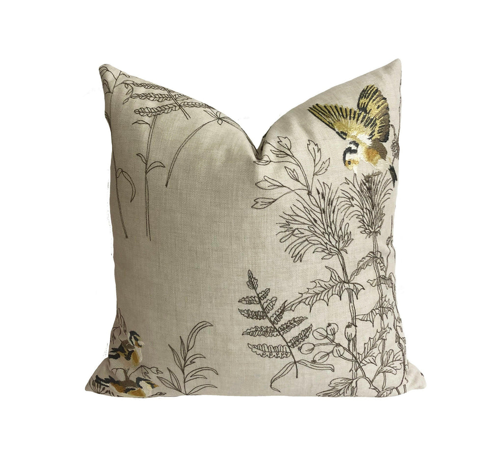 ILiv - Gold Finch - Buttercup - Cushion Covers / Pillow Throws Stunning Embroidery.