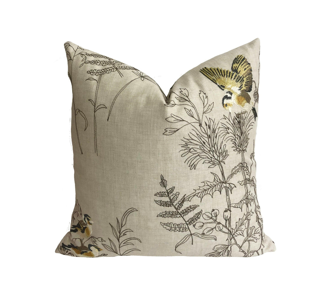 ILiv - Gold Finch - Buttercup - Cushion Covers / Pillow Throws Stunning Embroidery.