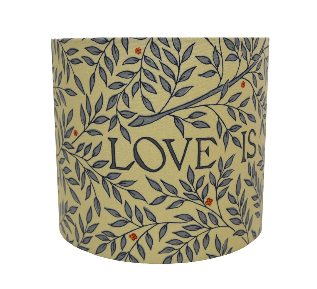 William Morris - Love is Enough - China Blue/Vellum - Lampshade Stunning Handmade.
