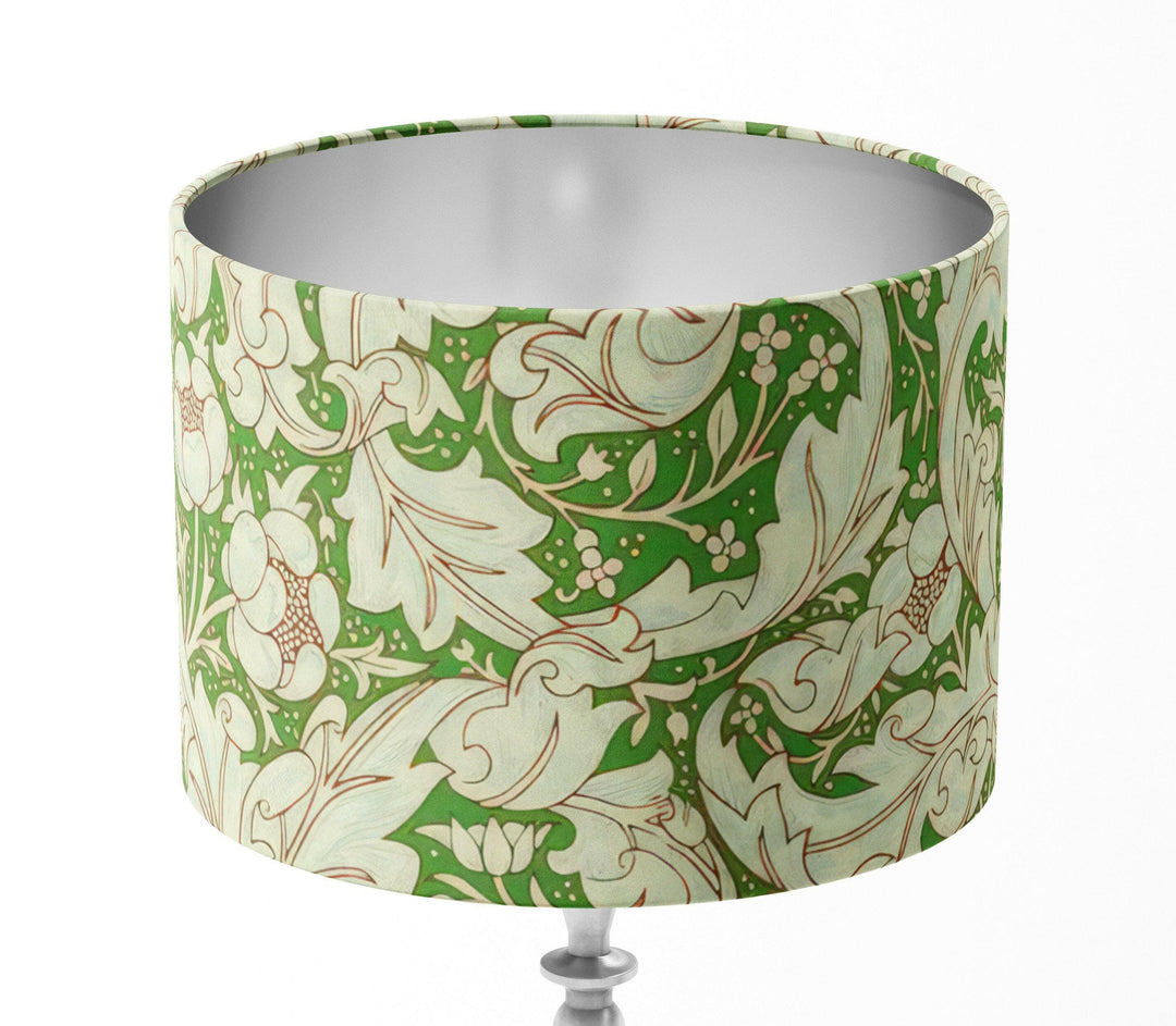 William Morris - Bachelors Button - Leaf Green / Sky - Lampshade Stunning Handmade.