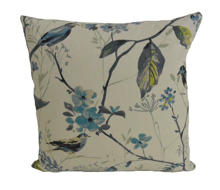 Prestigious - Birdsong - Larkspur - Wonderful Trailing Leaves & Birds Cushion Cover - Handmade Throw Pillow Designer Home Decor.