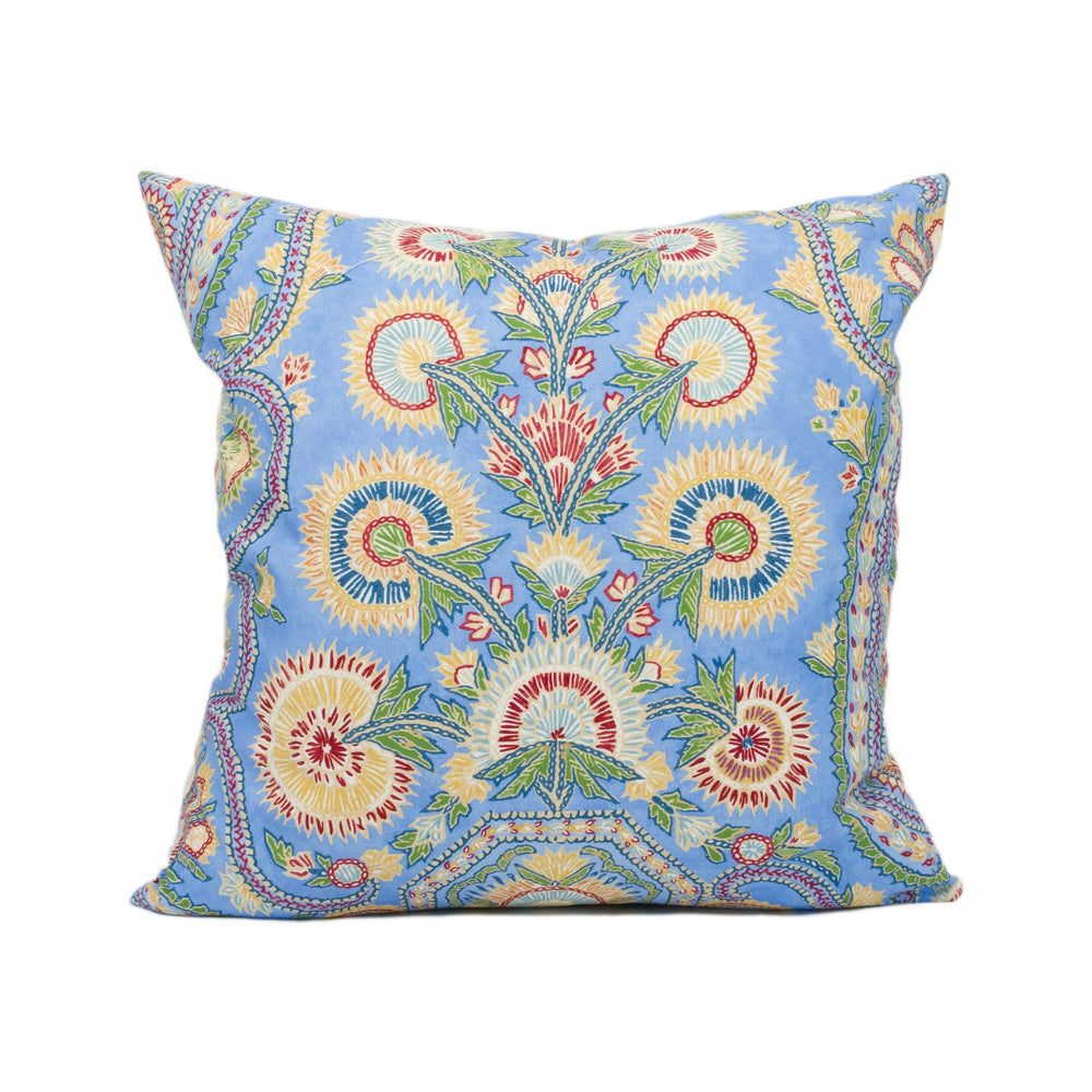 Brunschwig and Fils - Saraya Print - Cornflower - Grand Paisley Pattern Floral Cushion Cover - Handmade Throw Pillow - Designer Home Décor.