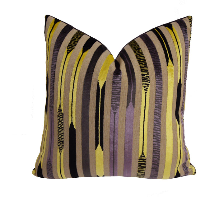 Sanderson - Kandinsky - Fig / Yellow - Cushion Cover Throw Pillow Scatter Cushion Designer Home Decor.