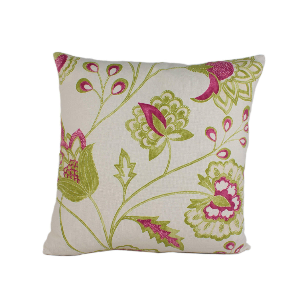 Harlequin - Amira - Magenta / Lime / Neutral - Cute Floral Cushion Cover Throw Pillow Designer Home Decor.