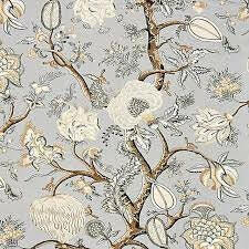 Scalamandre - Pondicherry Linen - Mineral - Bold Indian Tree of Life Floral Designer Cushion Cover Handmade Throw Pillow Luxury Home Decor.