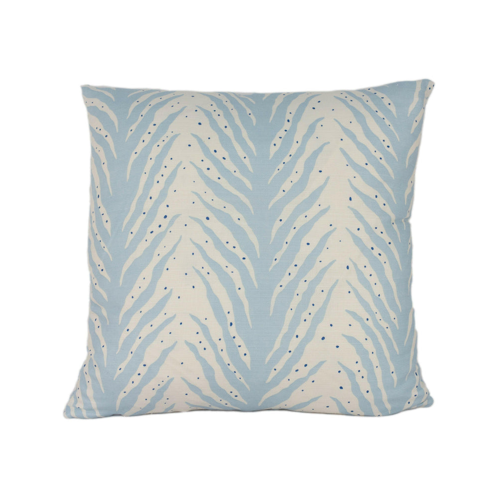 Schumacher - Creeping Fern - Slumber Blue - Fauna Inspired Stripe Designer Cushion Cover - Handmade Throw Pillow - Luxury Home Decor.
