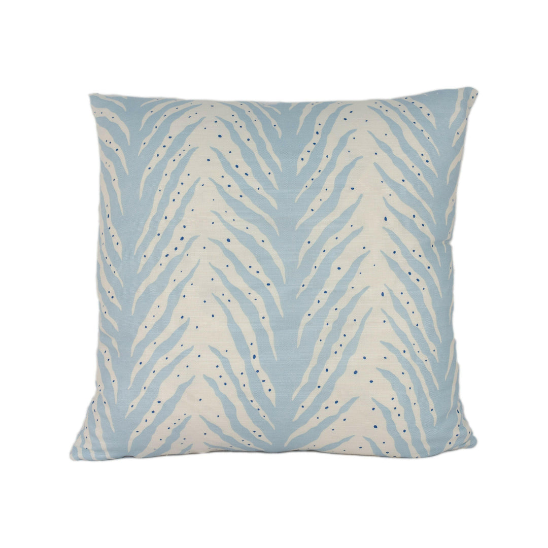 Schumacher - Creeping Fern - Slumber Blue - Fauna Inspired Stripe Designer Cushion Cover - Handmade Throw Pillow - Luxury Home Decor.
