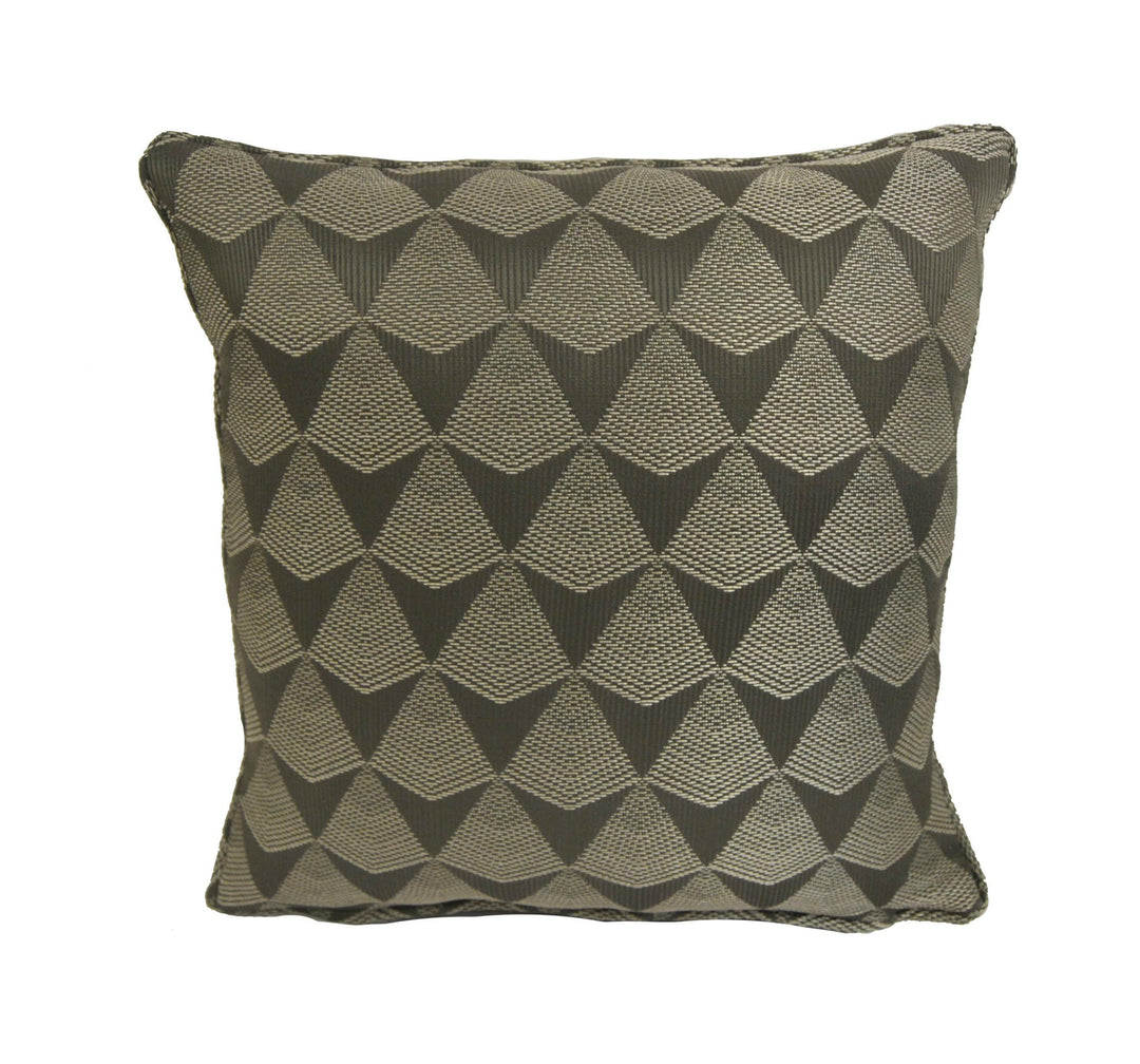 Romo - Orsi - Carob - Lustrous Geometric Art Deco Metallic Weave Designer Cushion Cover - Handmade Throw Pillow - Luxury Home Decor.