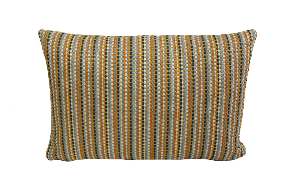 Romo - Ditton - Henna - Playful Striped Weave Designer Cushion Cover - Handmade Throw Pillow - Luxury Home Decor.