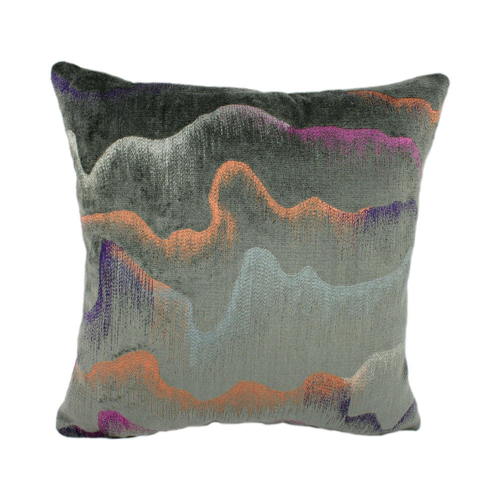Zinc - Barriere - Jewel - Unique Modern Designer Embroidered Velvet Cushion Cover - Handmade Throw Pillow Luxury Home Decor.