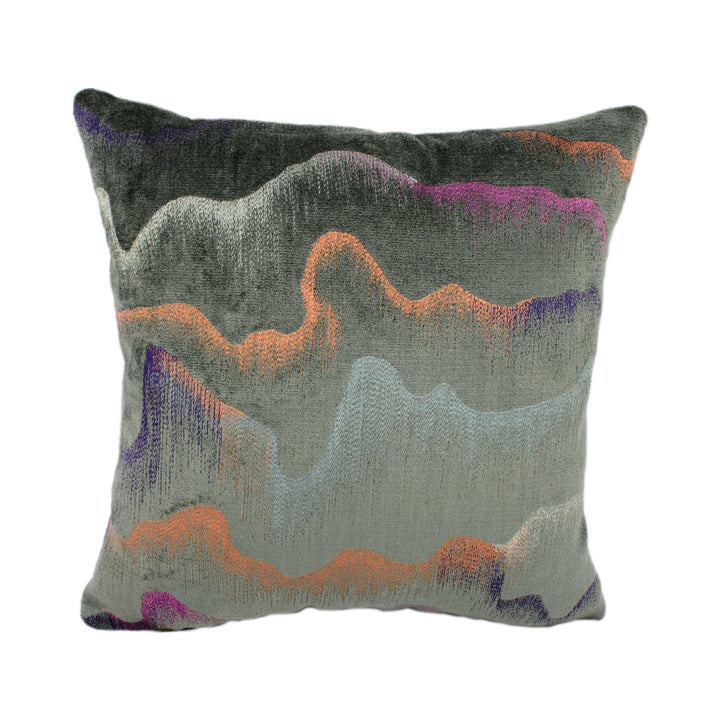 Zinc - Barriere - Jewel - Unique Modern Designer Embroidered Velvet Cushion Cover - Handmade Throw Pillow Luxury Home Decor.