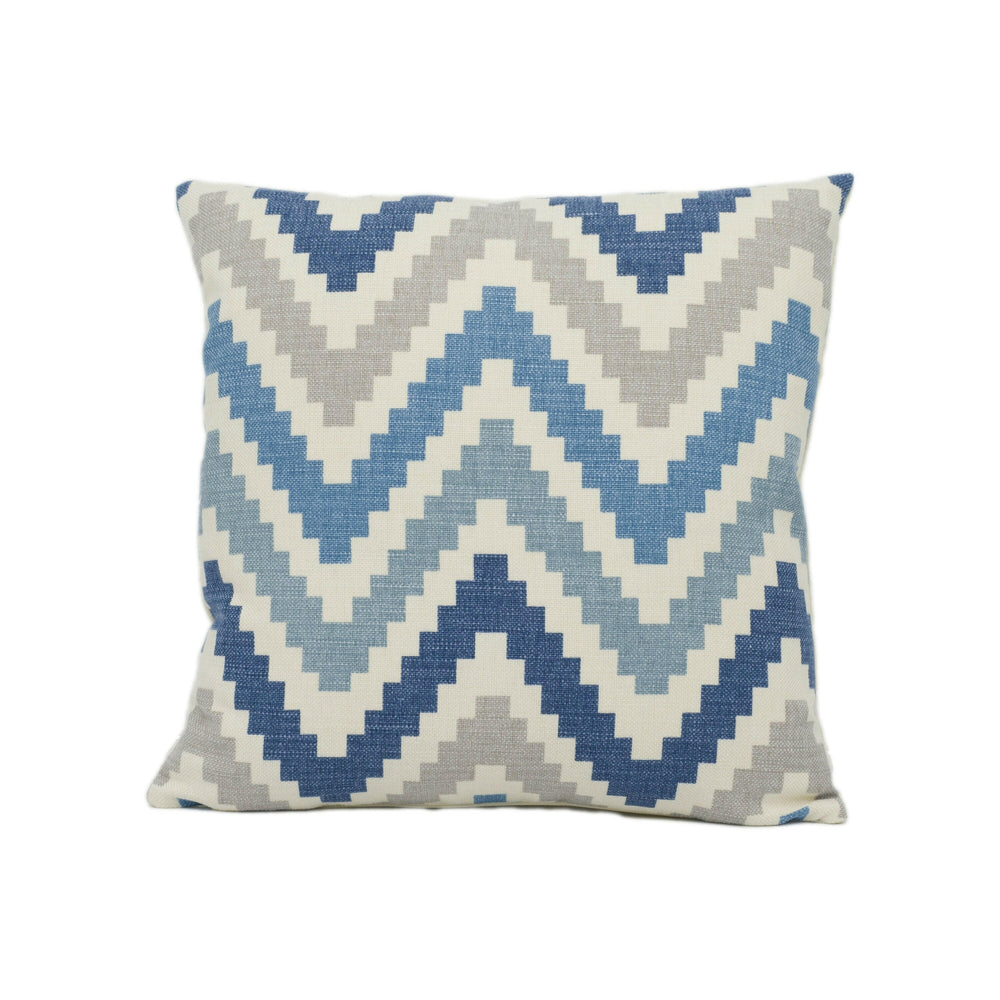 Romo - Scala - Oxford Blue - Contemporary Chevron Stripe Designer Cushion Cover - Handmade Throw Pillow - Luxury Home Decor.