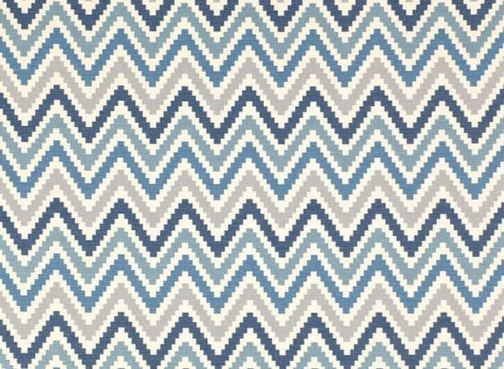Romo - Scala - Oxford Blue - Contemporary Chevron Stripe Designer Cushion Cover - Handmade Throw Pillow - Luxury Home Decor.