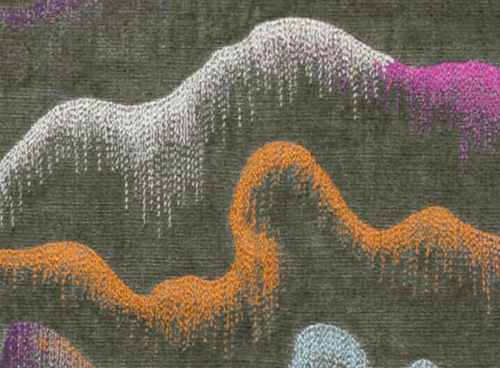 Zinc - Barriere - Jewel - Unique Modern Designer Embroidered Velvet Cushion Cover - Handmade Throw Pillow Luxury Home Decor.