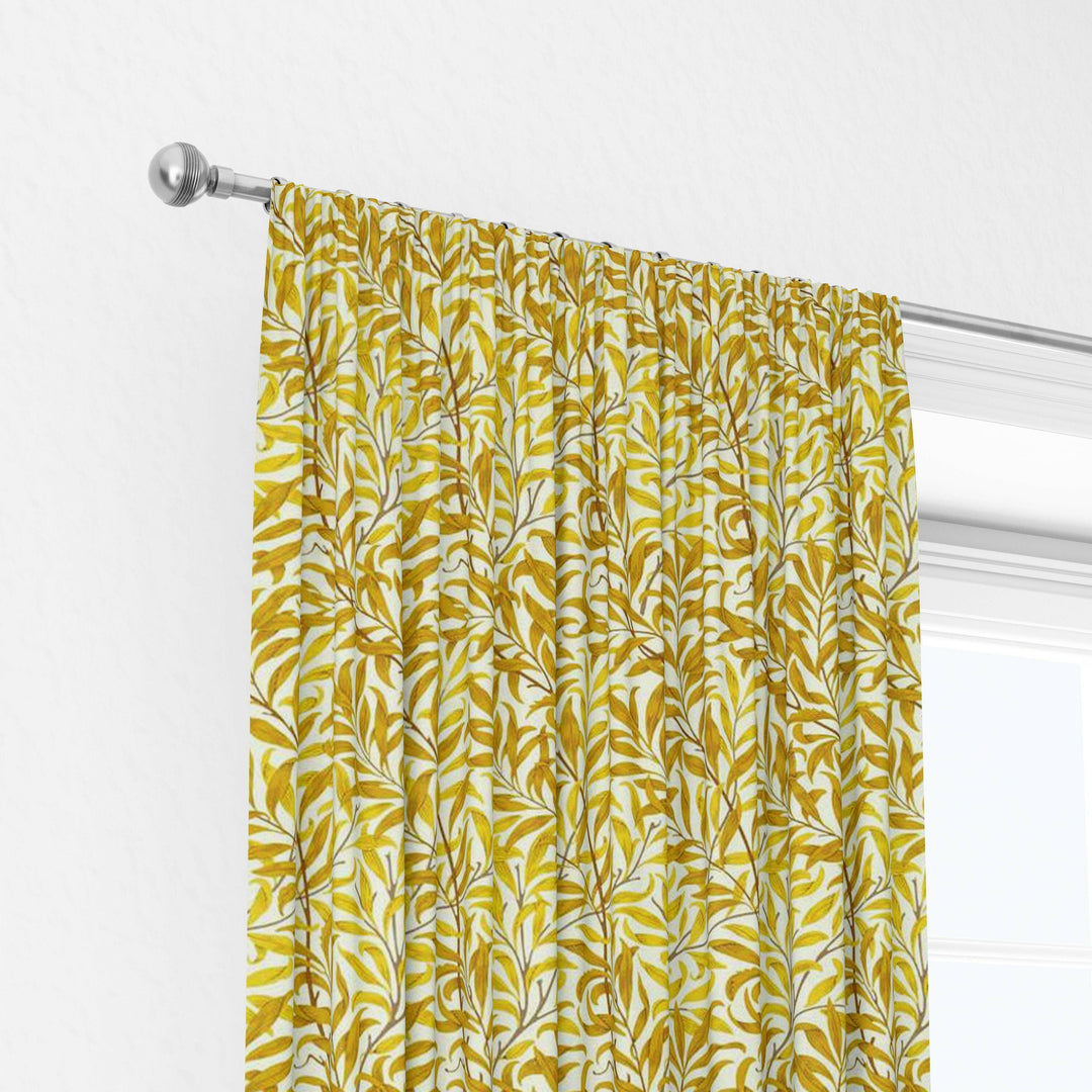 William morris willow bough summer yellow curtains made to measure drapes designer home decor.