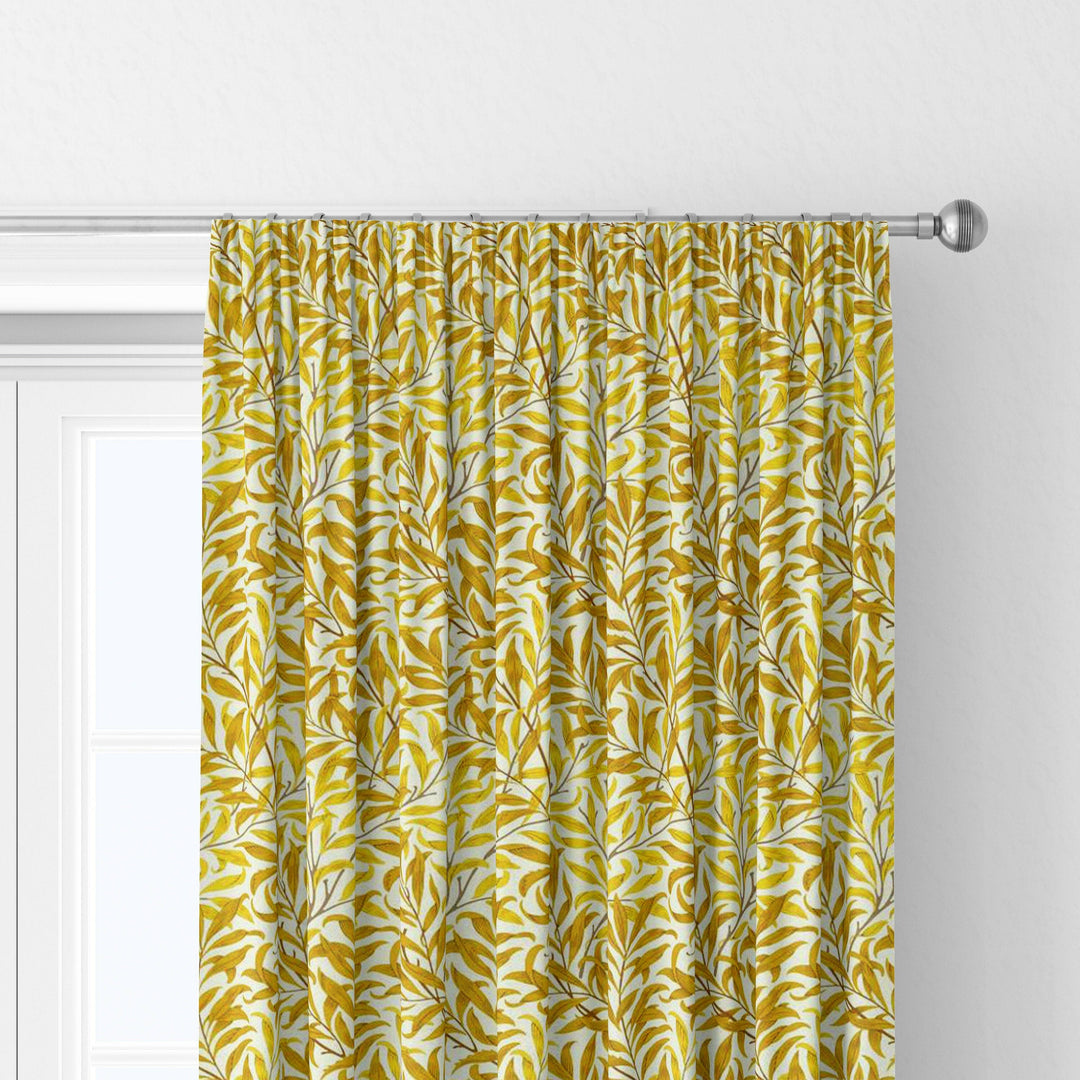 William morris willow bough summer yellow curtains made to measure drapes designer home decor.