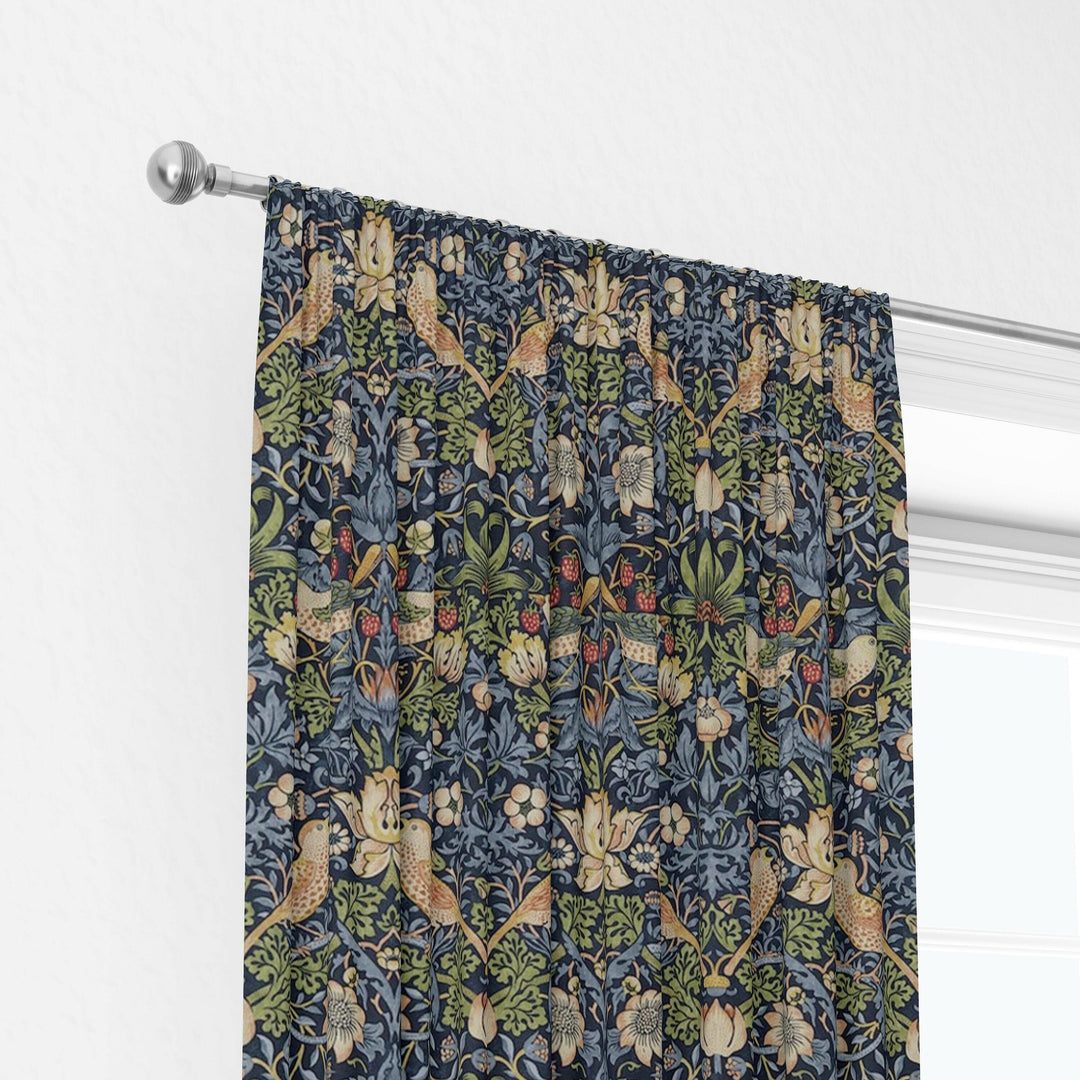 William morris strawberry thief indigo mineral curtains made to measure drapes designer home decor.