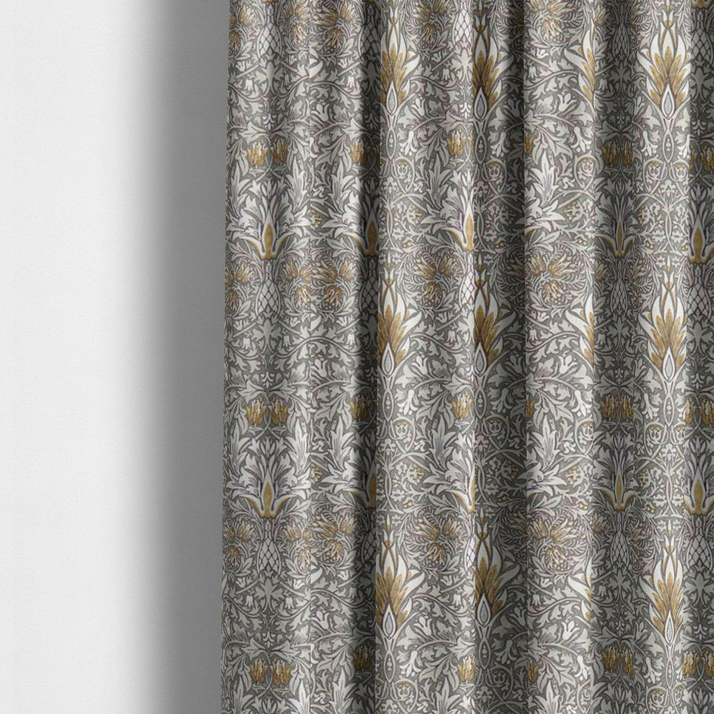 William Morris Snakeshead Pewter / Gold Curtains Made to Measure Drapes Designer Home Decor.