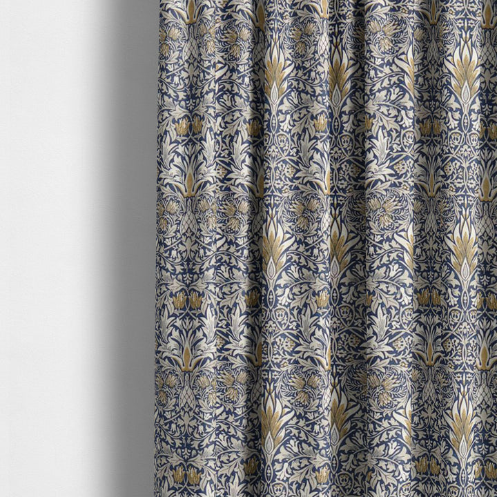 William Morris Snakeshead Indigo / Hemp Curtains Made to Measure Drapes Designer Home Decor.