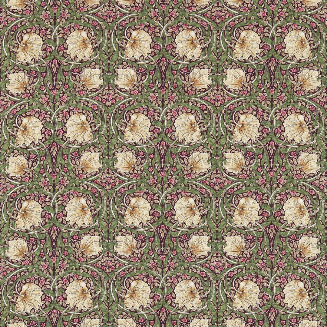 William Morris Pimpernel Aubergine Olive Curtains Made to Measure Drapes Designer Home Decor.