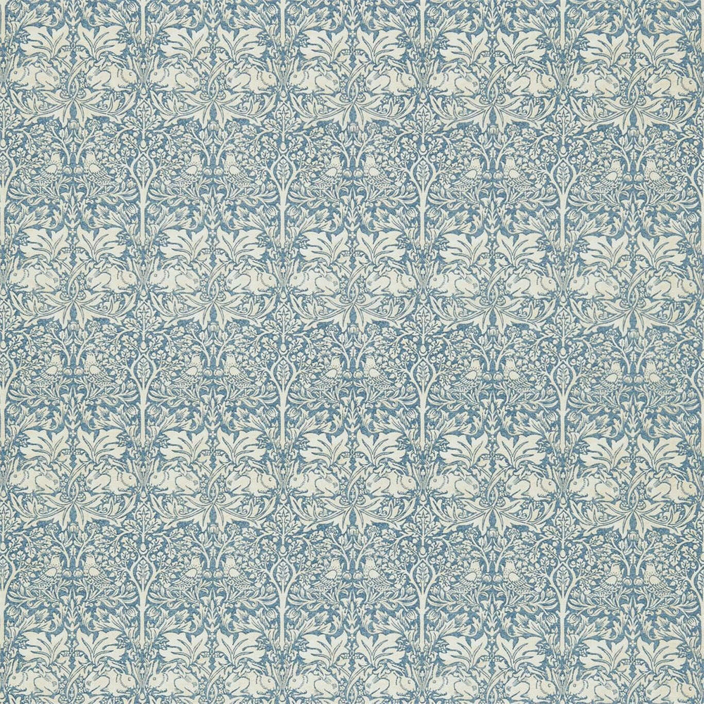 William Morris Brer Rabbit Slate Vellum Curtains Made to Measure Drapes Designer Home Decor.