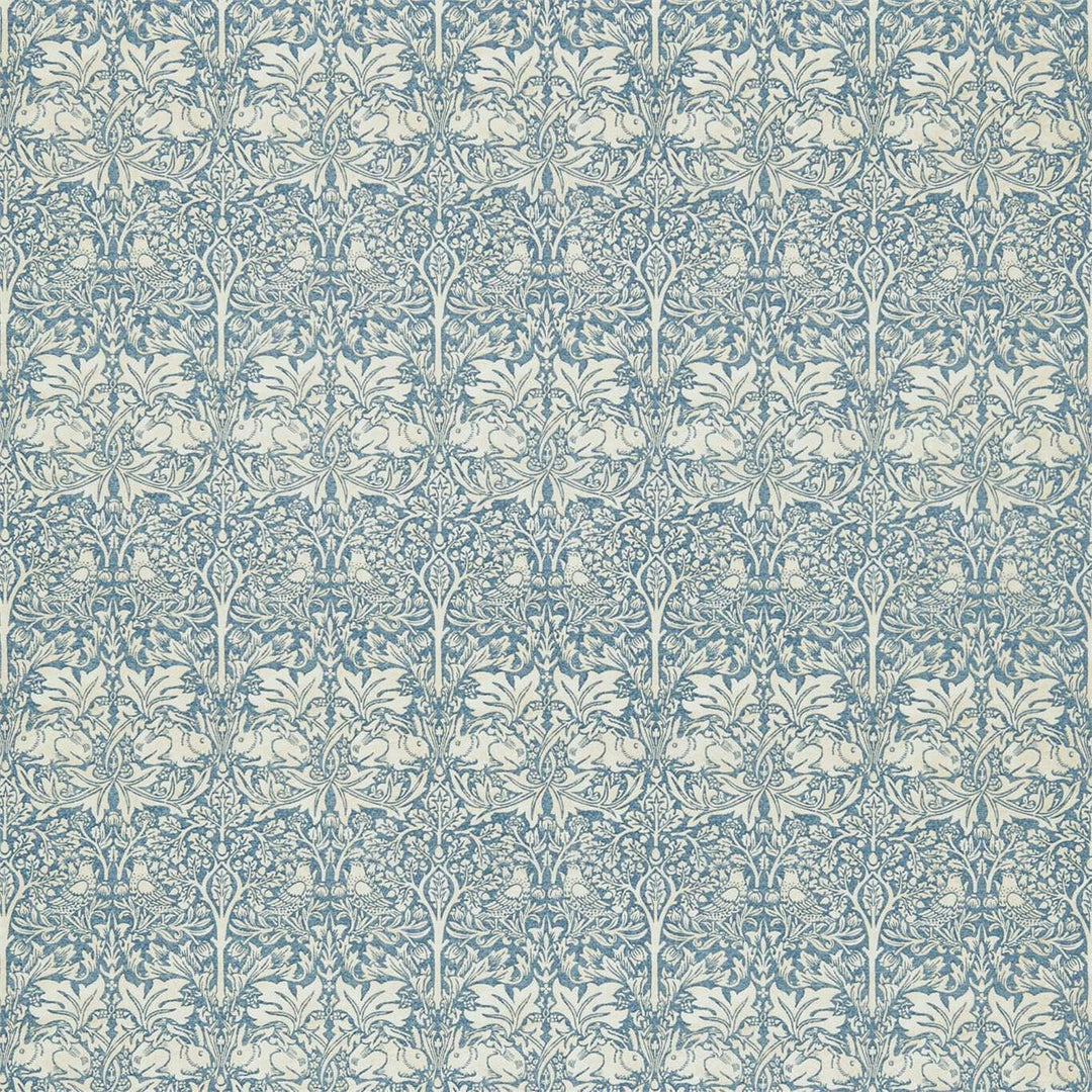 William Morris Brer Rabbit Slate Vellum Curtains Made to Measure Drapes Designer Home Decor.