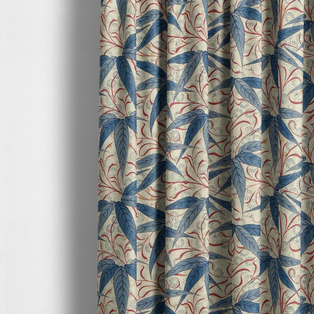 William Morris Bamboo Indigo Woad Curtains Made to Measure Drapes Designer Home Decor.
