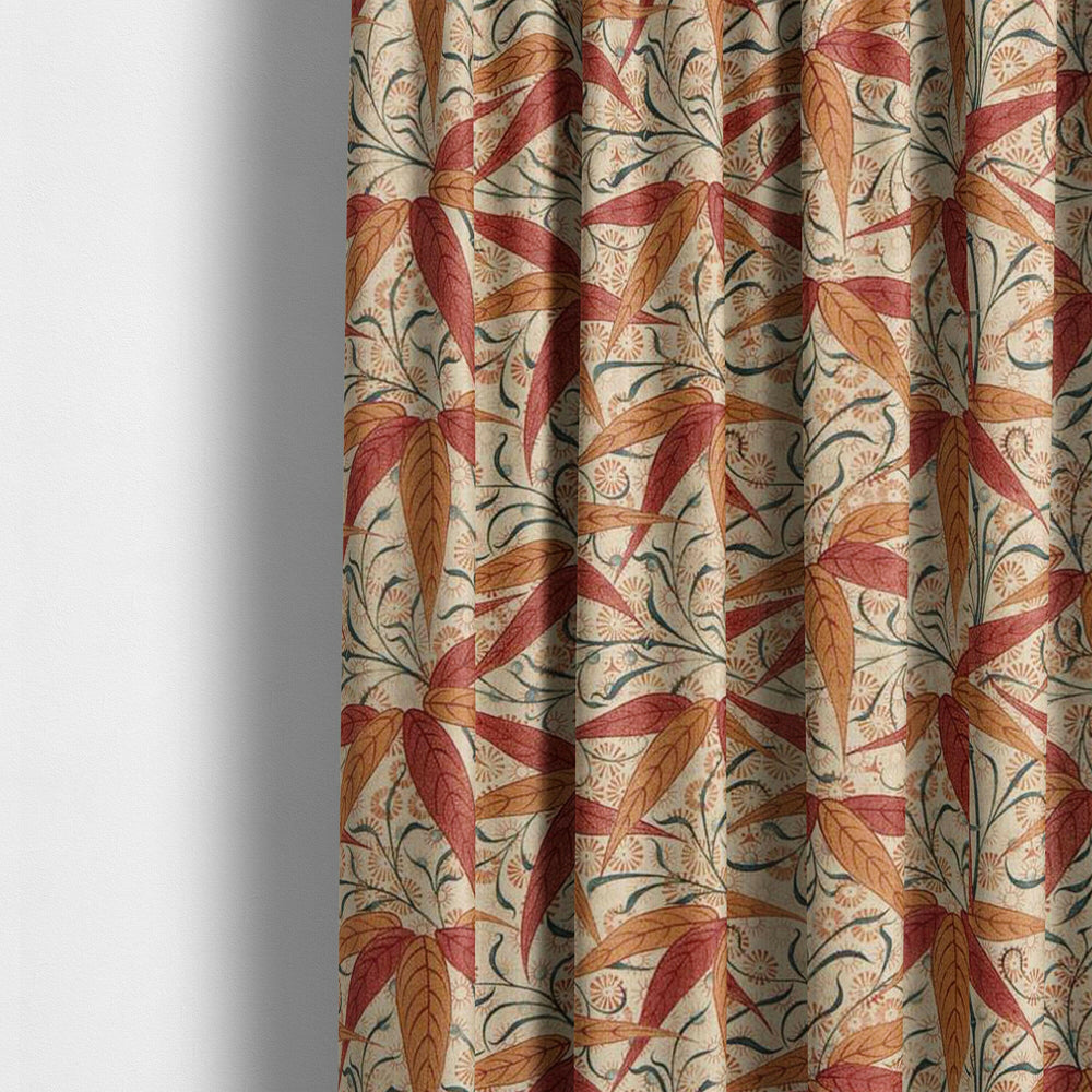 William Morris Bamboo Russet Siena Curtains Made to Measure Drapes Designer Home Decor.