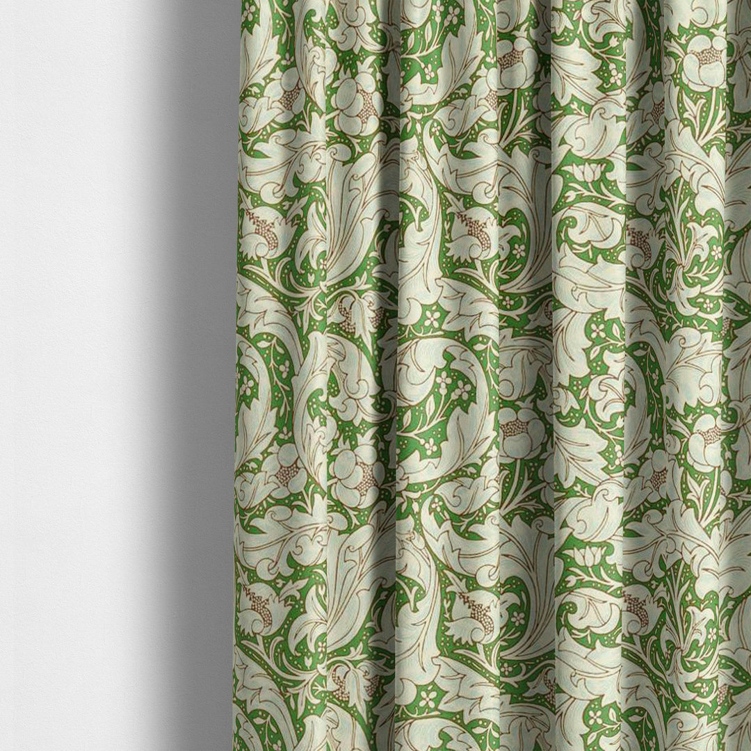 William Morris Bachelors Button Leaf Green Sky Curtains Made to Measure Drapes Designer Home Decor.