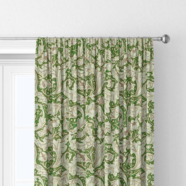 William Morris Bachelors Button Leaf Green Sky Curtains Made to Measure Drapes Designer Home Decor.