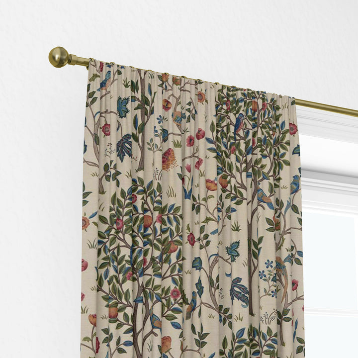 William Morris Kelmscott Tree Woad Wine Curtains Made to Measure Drapes Designer Home Decor.