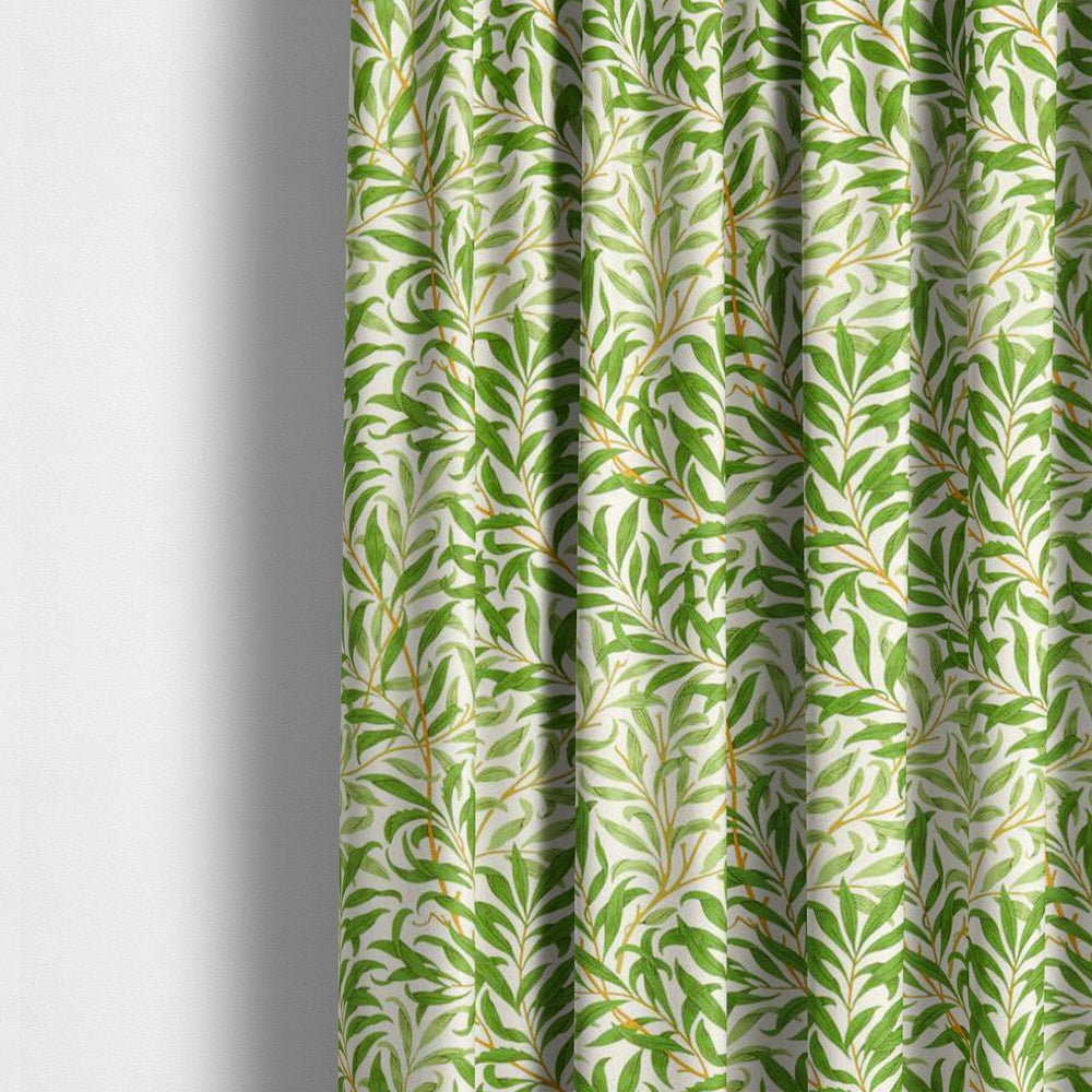 William morris willow bough leaf green curtains made to measure drapes designer home decor.