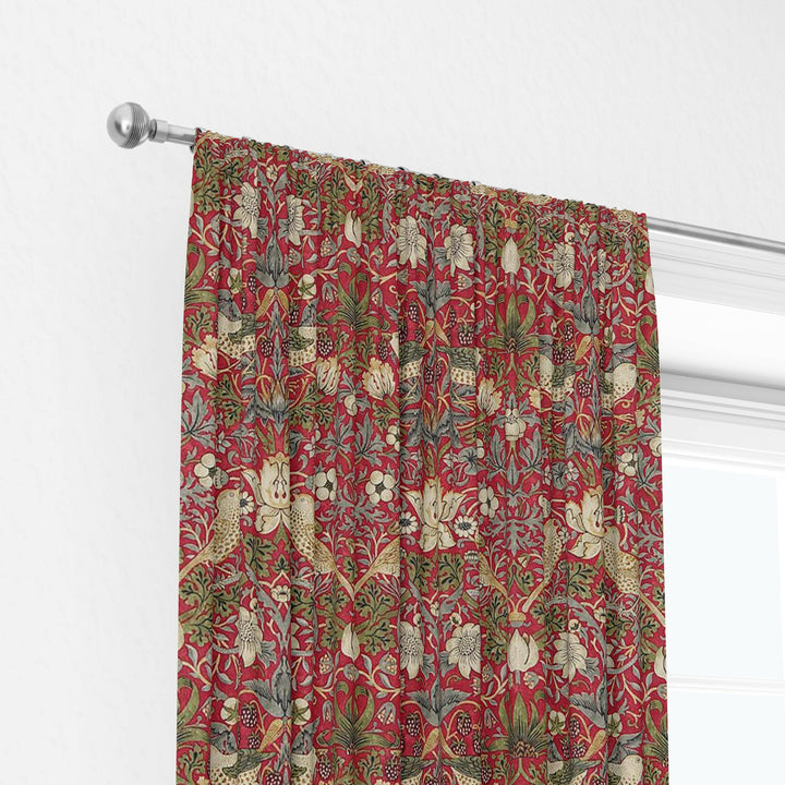 William morris strawberry thief crimson slate curtains made to measure drapes designer home decor.