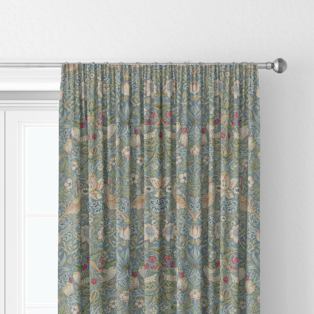 William morris strawberry thief slate vellum curtains made to measure drapes designer home decor.
