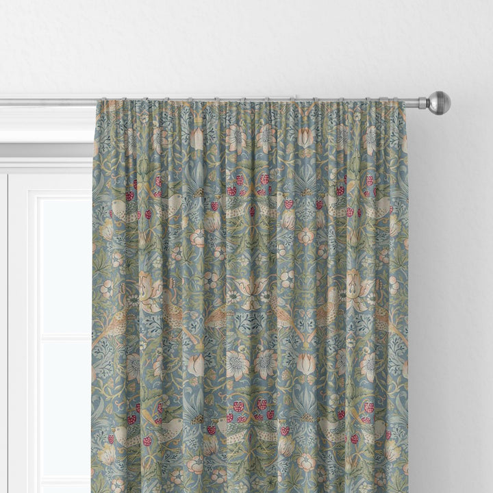 William morris strawberry thief slate vellum curtains made to measure drapes designer home decor.