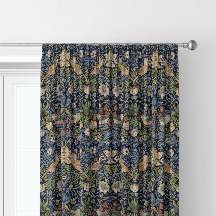 William morris strawberry thief indigo mineral curtains made to measure drapes designer home decor.