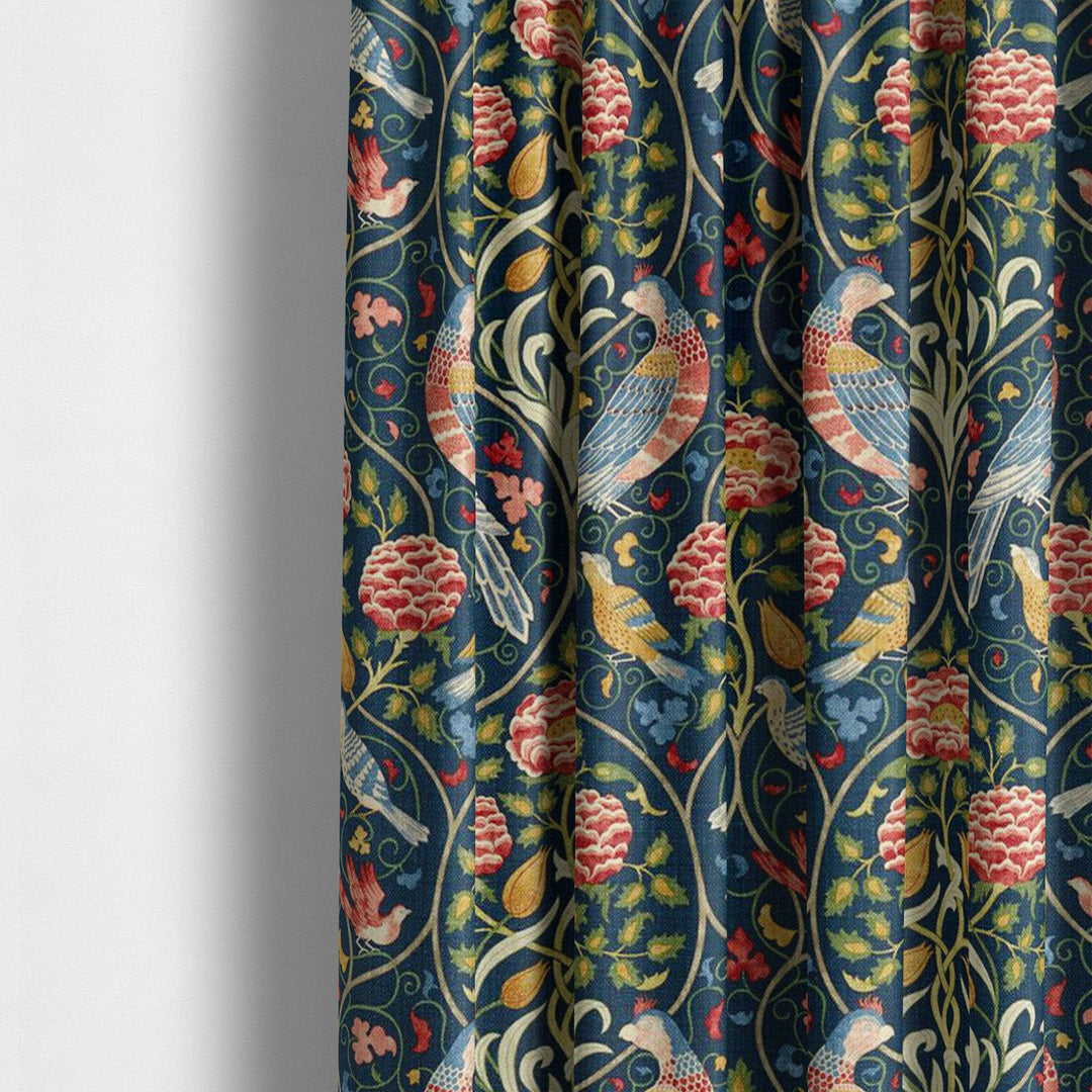 William Morris Seasons by May Indigo Curtains Made to Measure Drapes Designer Home Decor.