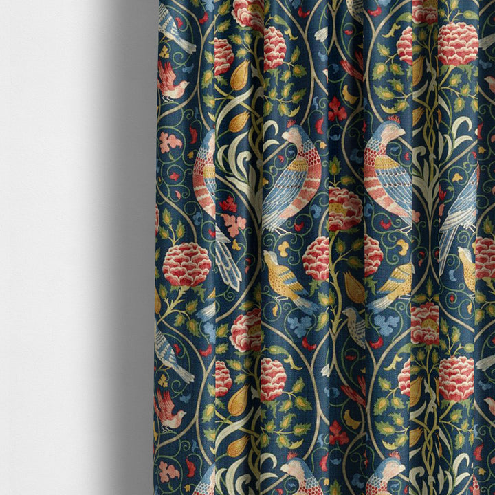 William Morris Seasons by May Indigo Curtains Made to Measure Drapes Designer Home Decor.
