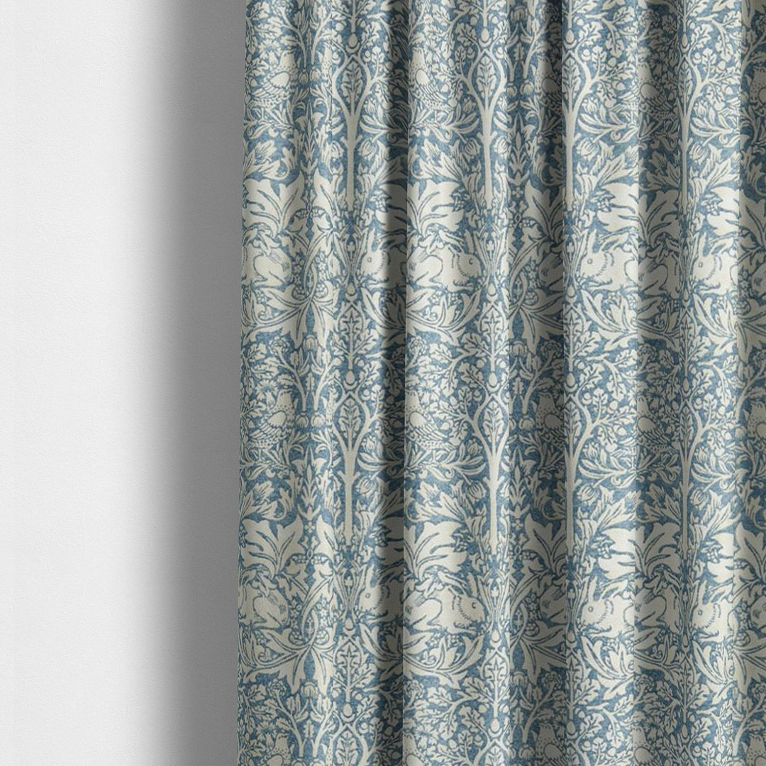 William Morris Brer Rabbit Slate Vellum Curtains Made to Measure Drapes Designer Home Decor.