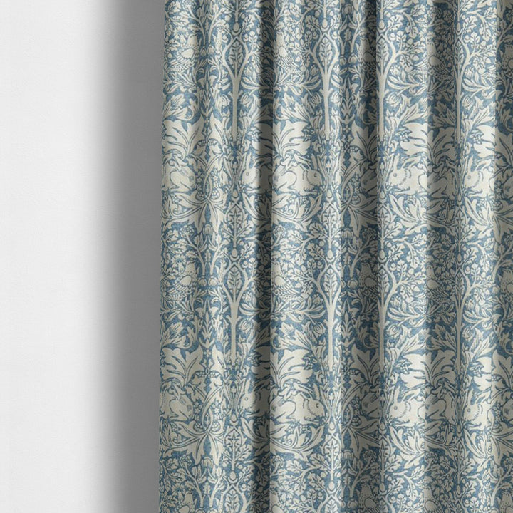 William Morris Brer Rabbit Slate Vellum Curtains Made to Measure Drapes Designer Home Decor.