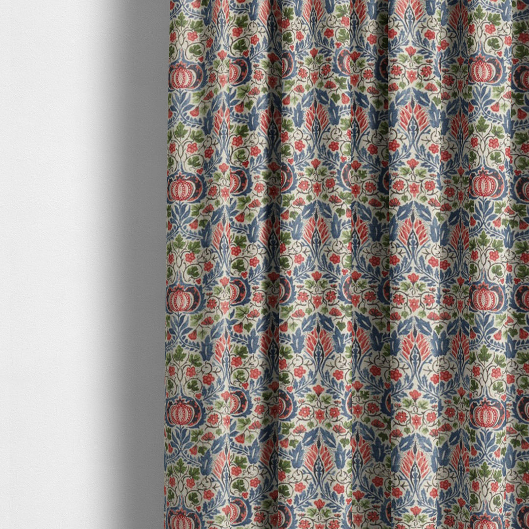 William Morris Little Chintz Indigo Carmine Curtains Made to Measure Drapes Designer Home Decor.