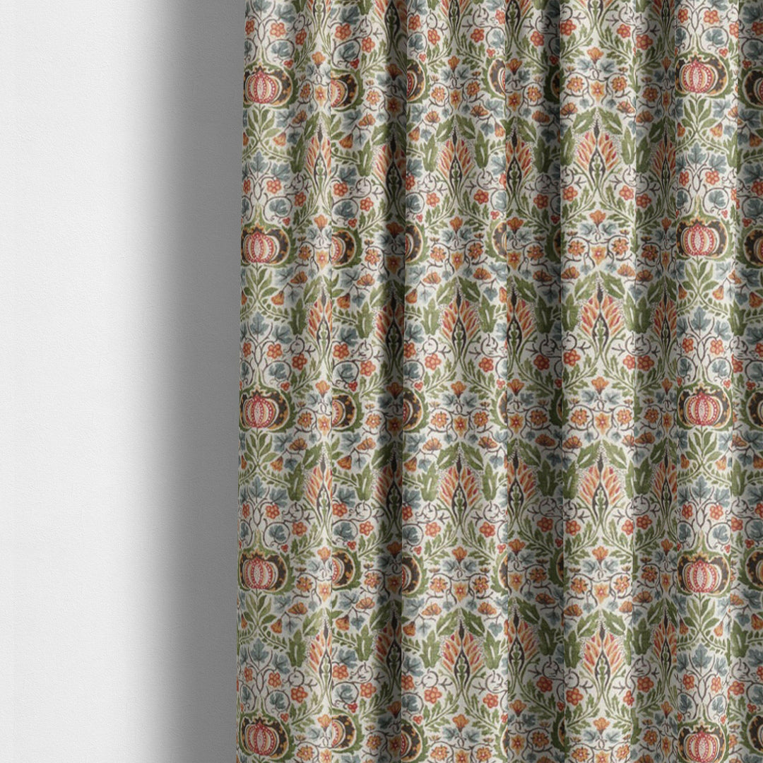William Morris Little Chintz Olive Ochre Curtains Made to Measure Drapes Designer Home Decor.