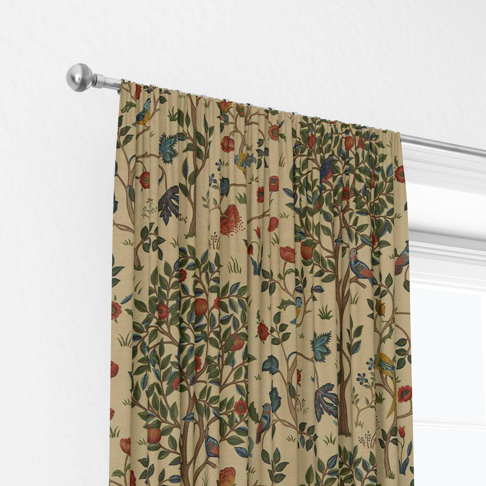 William Morris Kelmscott Tree Forest Gold Curtains Made to Measure Drapes Designer Home Decor.