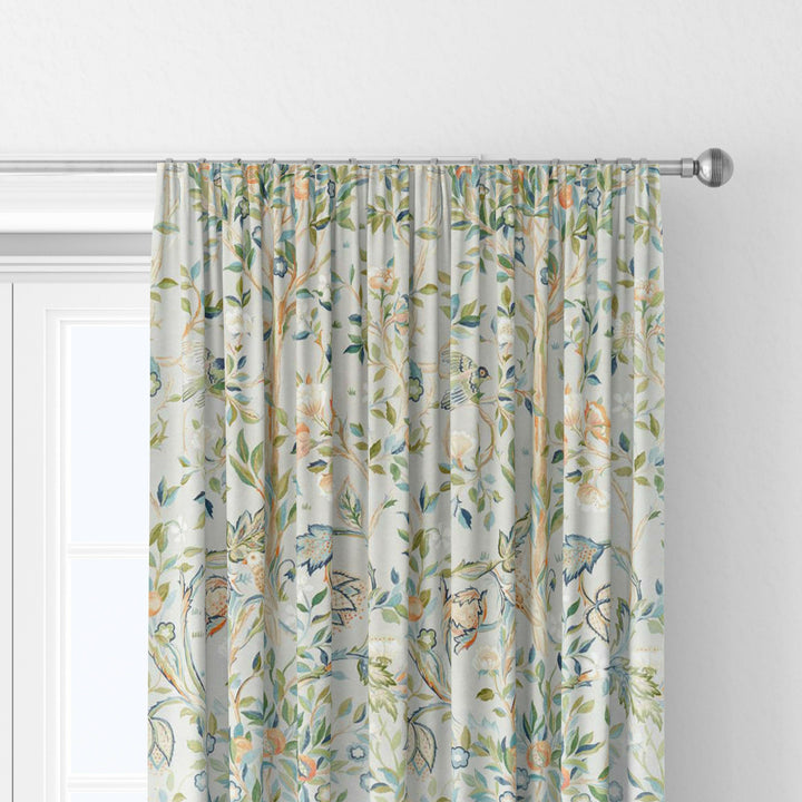 William Morris Melsetter Grey Curtains Made to Measure Drapes Designer Home Decor.