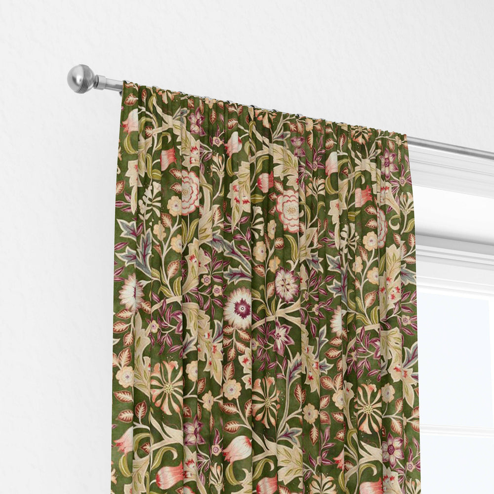 William Morris Wilhelmina Moss Curtains Made to Measure Drapes Designer Home Decor.