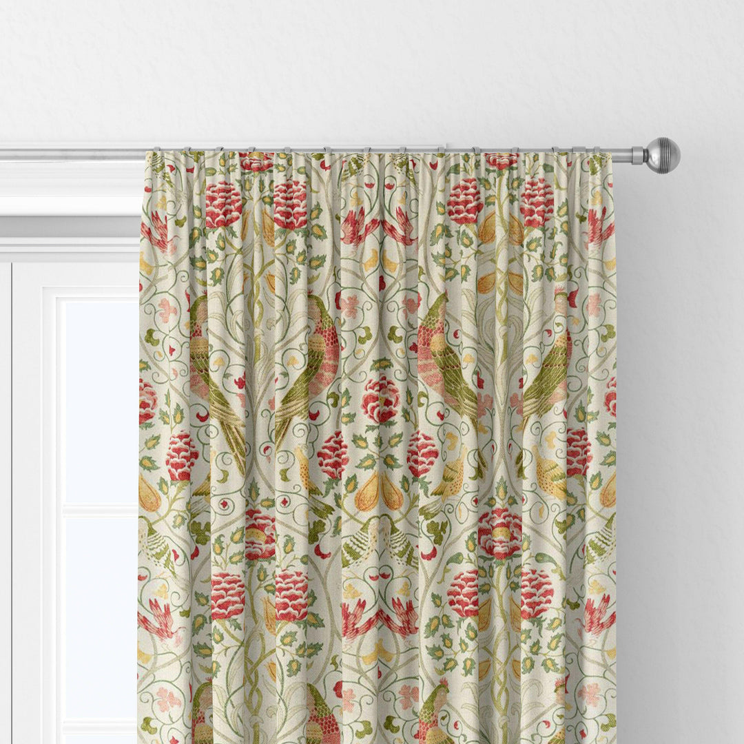 William Morris Seasons by May Linen Curtains Made to Measure Drapes Designer Home Decor.