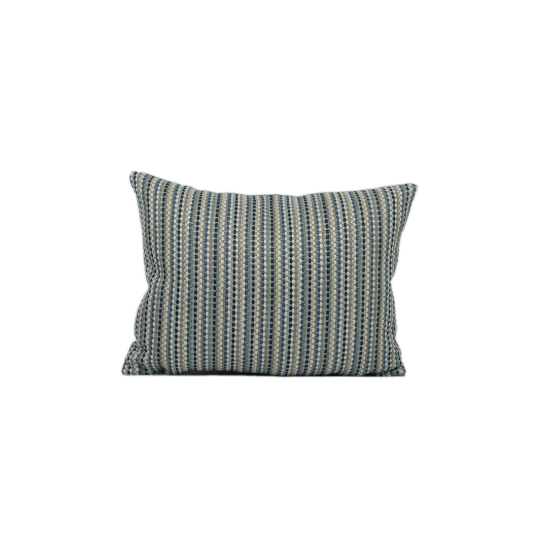 Romo - Ditton - Buxton Blue - Playful Striped Weave Designer Cushion Cover - Handmade Throw Pillow - Luxury Home Décor.