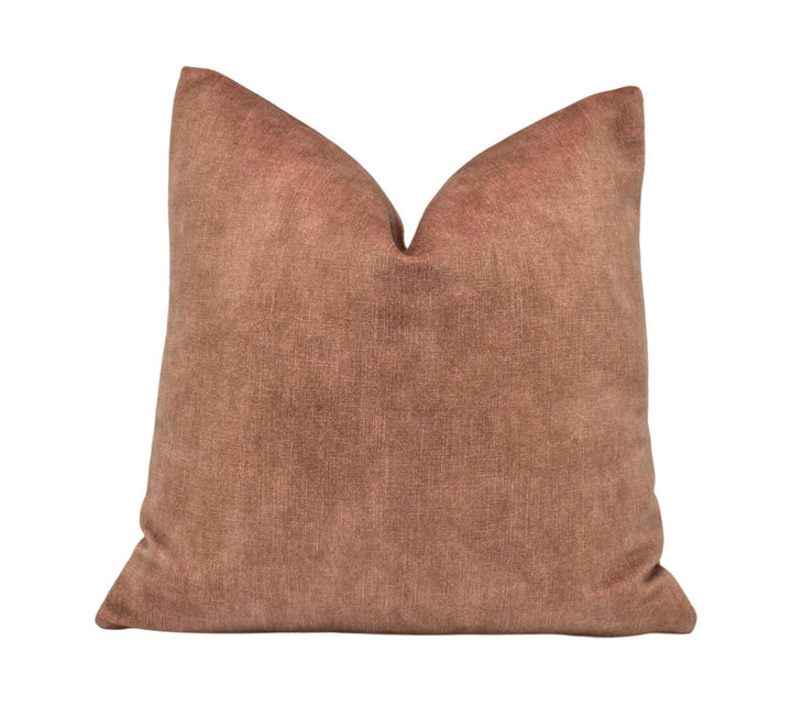 Clarke & Clarke - Martello - Sienna - Deep Sumptuous Silk Effect Velvet Cushion Cover - Relaxed Chic Bronze Orange Handmade Pillow Cover.