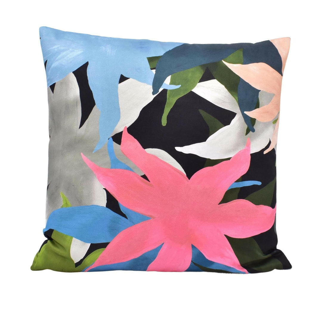 Christian Lacroix x Designers Guild - Iris Des Marais - Taureau - Colourful Abstract French Floral Cushion - Black Modern Marsh Iris Pillow.