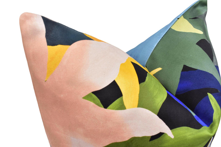 Christian Lacroix x Designers Guild - Iris Des Marais - Taureau - Colourful Abstract French Floral Cushion - Black Modern Marsh Iris Pillow.